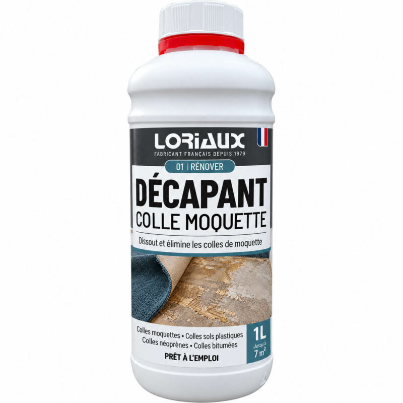 decapant-colle-moquette-1Litre-loriaux Décapant Colle Moquette et Sols Plastiques 1L Dissout les colles moquette, néoprène et bitumées pour faciliter leur élimination