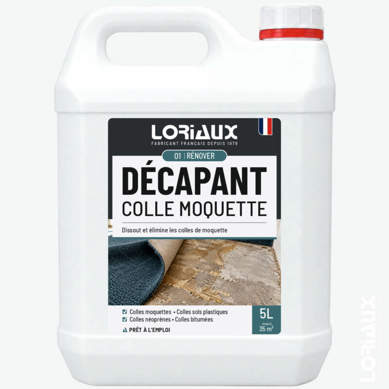 decapant-colle-moquette-bidon-5Litres-loriaux Décapant Colle Moquette et Sols Plastiques 5L Décapant Colle Moquette et Sols Plastiques