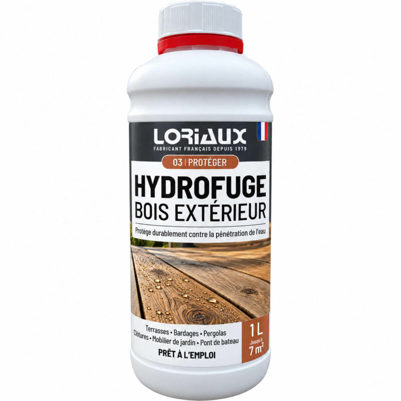 Hydrofuge Bois 1L Protège durablement le bois contre l’eau tout en conservant son aspect naturel