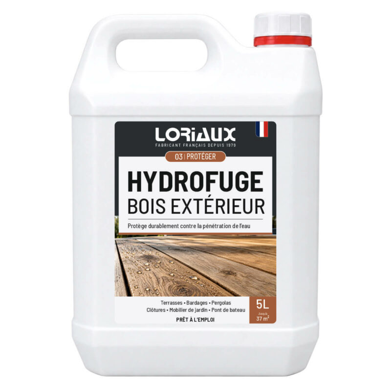 Hydrofuge Bois 5L Protège durablement le bois contre l’eau tout en conservant son aspect naturel