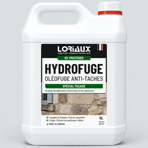 hydrofuge-oleofuge-anti-taches-facade-5litres-loriaux Hydrofuge Oléofuge Façade bidon 5 litres