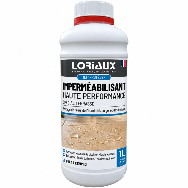 impermeabilisant-haute-performance-special-terrasse-1L-loriaux Imperméabilisant Haute Performance Spécial Terrasse 1L - Protection hydrofuge et oléofuge haute performance pour terrasses et surfaces extérieures