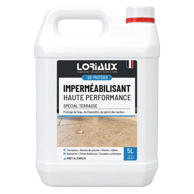 impermeabilisant-haute-performance-special-terrasse-5L-loriaux Imperméabilisant Haute Performance Spécial Terrasse 5L - Protection hydrofuge et oléofuge haute performance pour terrasses et surfaces extérieures