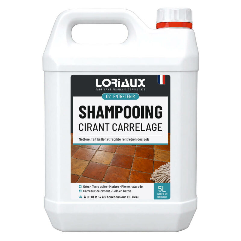 Shampooing Cirant Carrelage 5L Nettoie, fait briller et facilite l'entretien quotidien des sols