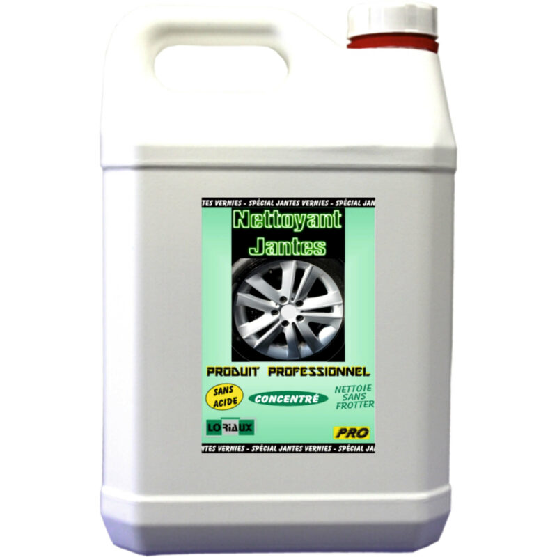 nettoyant-jantes-5L-ancienne-etiquette Nettoyant Jantes Professionnel Concentré Sans Acide 5L Nettoie efficacement les jantes alliage peintes ou vernies et les enjoliveurs plastiques