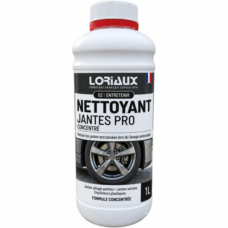nettoyant-jantes-professionnel-concentre-1L-loriaux Nettoyant Jantes Professionnel Concentré Sans Acide 1L Nettoie efficacement les jantes alliage peintes ou vernies et les enjoliveurs plastiques