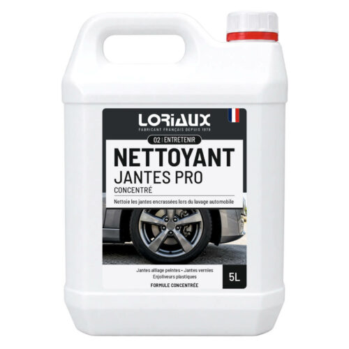 Nettoyant Jantes Professionnel Concentré Sans Acide 5L Nettoie efficacement les jantes alliage peintes ou vernies et les enjoliveurs plastiques