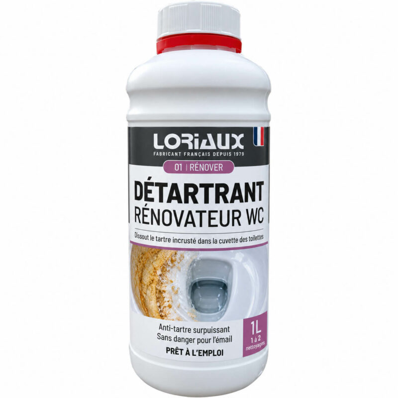 detartrant-renovateur-wc-1L-loriaux Rénovateur WC – Détartrant Puissant pour Cuvettes Émaillées 1L Dissout le tartre et rénove les cuvettes de WC émaillées fortement entartrées et encrassées