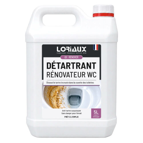 Rénovateur WC – Détartrant Puissant pour Cuvettes Émaillées 5L Dissout le tartre et rénove les cuvettes de WC émaillées fortement entartrées et encrassées