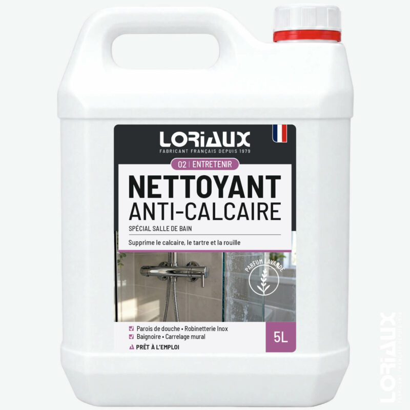 nettoyant-anti-calcaire-special-salle-de-bain-5Litres-loriaux Nettoyant anti-calcaire Spécial salle de bain, idéal douche, produit pour la maison