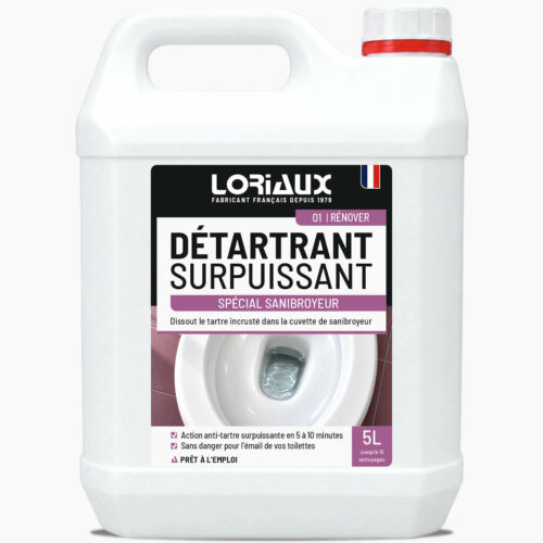 Détartrant nettoyant sanibroyeur – Anti-calcaire spécial cuvette bidon 5 litres
